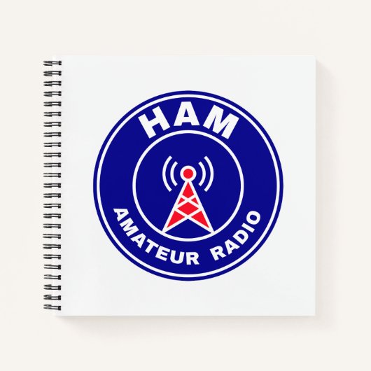 HAM-Funkrufzeichen Amateur-Operator-Emblem Notizblock (Vorderseite)