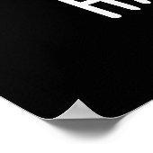 Ham gry Funny Animal Pig Pun Dark BG Poster (Ecke)