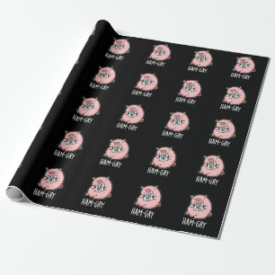 Ham-gry Funny Animal Pig Pun Geschenkpapier