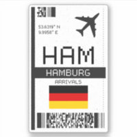HAM Hamburg Boarding Pass - Deutschland Reisen