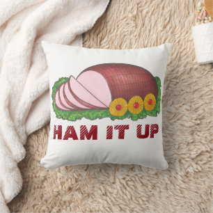 HAM IT UP Funny Holiday Feinschmecker Weihnachtsab Kissen