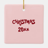 HAM IT UP Funny Holiday Weihnachts-Abendessen Fein Keramikornament (Rückseite)