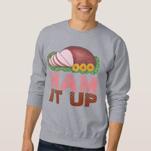 HAM IT UP Holiday Ham Ugge Weihnachtskraut Sweatshirt (Vorderseite)