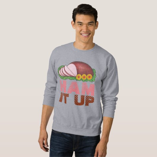 HAM IT UP Holiday Ham Ugge Weihnachtskraut Sweatshirt (Vorne ganz)