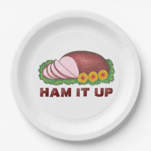 HAM IT UP Holiday Ham Weihnachtsabend Teller