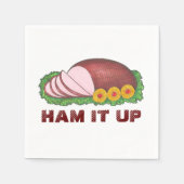 HAM IT UP Holiday Hams Weihnachtsessen Napkins Serviette (Vorderseite)
