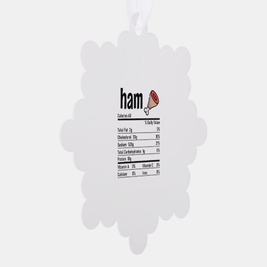 Ham Nutrition Facts Matching Family Erntedank A Ornament Karte (Rechts)