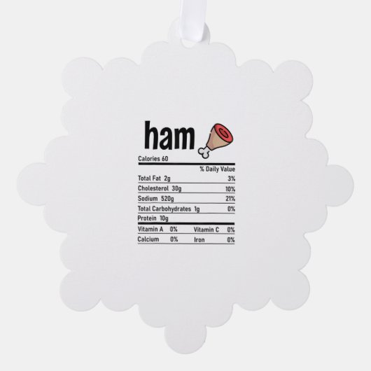 Ham Nutrition Facts Matching Family Erntedank A Ornament Karte (Vorderseite)
