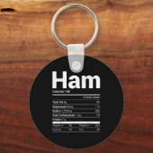Ham Nutrition Fakten Familie passt Weihnachtskoste Schlüsselanhänger (Vorderseite)