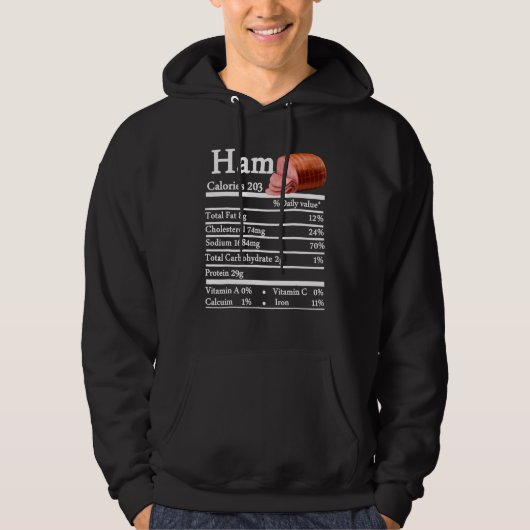 Ham Nutrition Thanksgiving Christmas Costume Food Hoodie (Vorderseite)