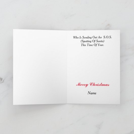 Ham Operator auf der Insel Weihnachtskarte Karte (Innenseite)