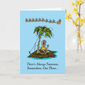 Ham Operator auf der Insel Weihnachtskarte Karte (Gelbe Blume)