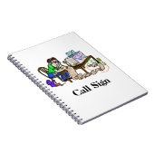 Ham-Operator-Kopiernachricht Notizblock (Rechte Seite)