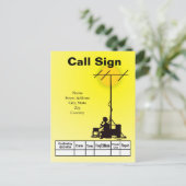 Ham Operator Outdoor Silhouette QSL-Karte Postkarte (Stehend Vorderseite)