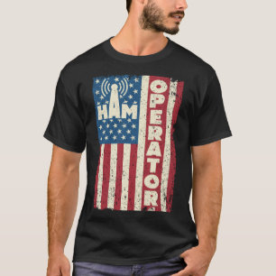 Ham Operator US Flag Vintag America Radio 1 T-Shirt