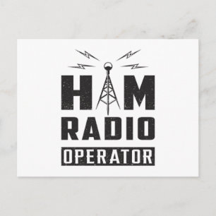HAM Radio Amateur Frequency Operator Antenna Gesch Postkarte