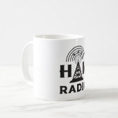 HAM Radio Amateur Operator Antenna Code Geschenkid Kaffeetasse (Vorderseite Links)