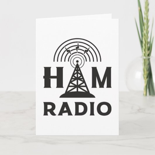 HAM Radio Amateur Operator Antenna Code Geschenkid Karte (Vorderseite)