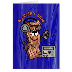 Ham Radio Bacon Operator Funny Grußkarte