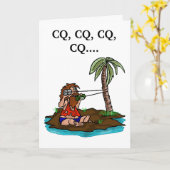 Ham Radio Birthday Card Remote Island Operator Karte (Gelbe Blume)