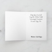 Ham Radio Blonde Button-up Girl Grußkarte Karte (Innenseite)