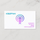 Ham Radio Call Sign Cards Custom QR Visitenkarte (Vorderseite)