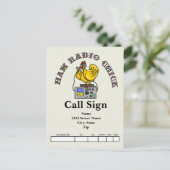 Ham Radio Chick QSL Card Postkarte (Stehend Vorderseite)