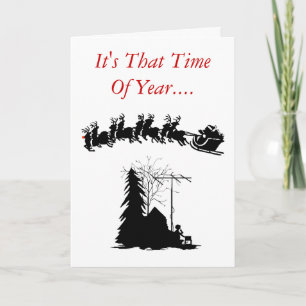 Ham Radio Christmas Card - Silhouette Ver. 1 Feiertagskarte