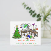 Ham Radio Christmas Morse Code Operator Postcard Feiertagspostkarte (Stehend Vorderseite)