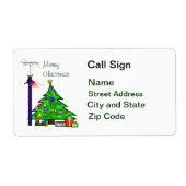 Ham Radio Christmas Tree Address Labels (Vorne)