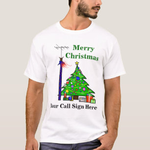 Ham Radio Christmas Tree T - Shirt