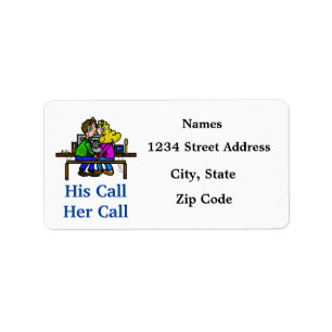 Ham Radio Couple Address Labels Adressaufkleber
