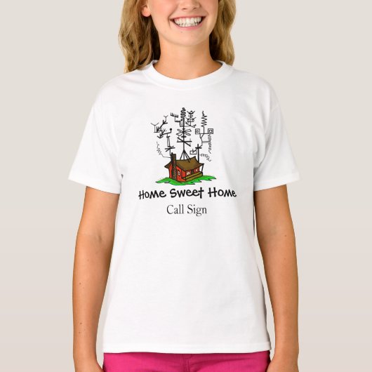 Ham Radio Crazy Antenna House Tshirt Brownielocks (Vorderseite)