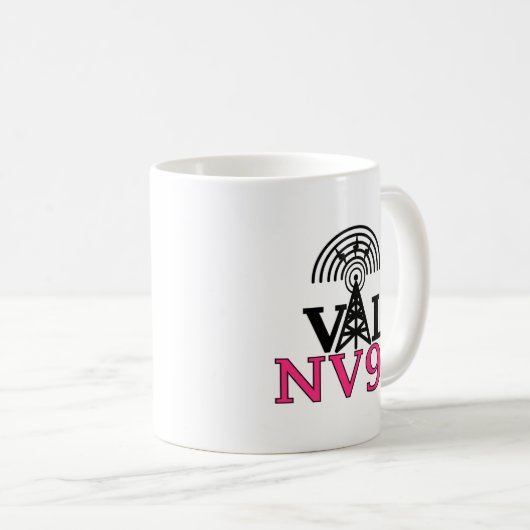 Ham Radio Custom Call Sign Designs Kaffeetasse (VorderseiteRechts)