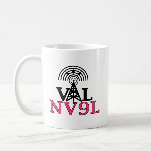 Ham Radio Custom Call Sign Designs Kaffeetasse (Links)