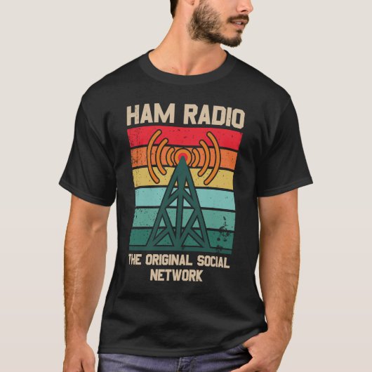 Ham Radio, das ursprüngliche soziale Netzwerk T-Shirt (Vorderseite)