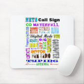 Ham Radio Digital Word Collage Mouse Pad Mousepad (Mit Mouse)
