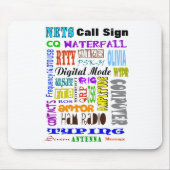 Ham Radio Digital Word Collage Mouse Pad Mousepad (Vorne)