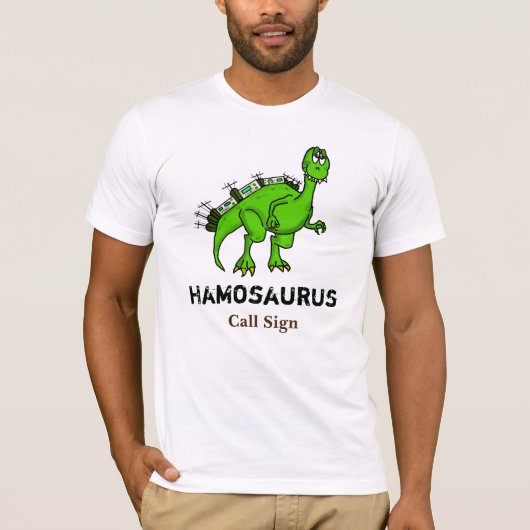 Ham Radio Dinosaur T - Shirt Customize It! (Vorderseite)