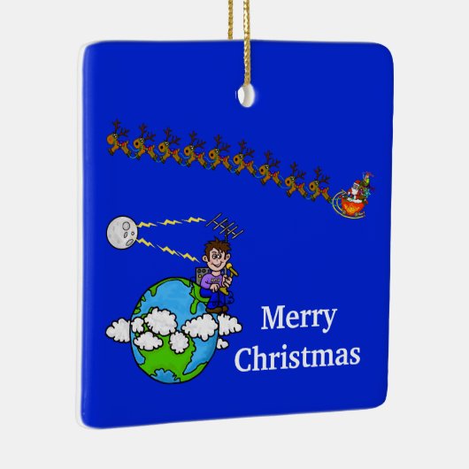 Ham Radio EME Weihnachtsdekoration Keramikornament (Rechts)