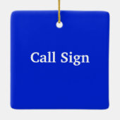 Ham Radio EME Weihnachtsdekoration Keramikornament (Rückseite)