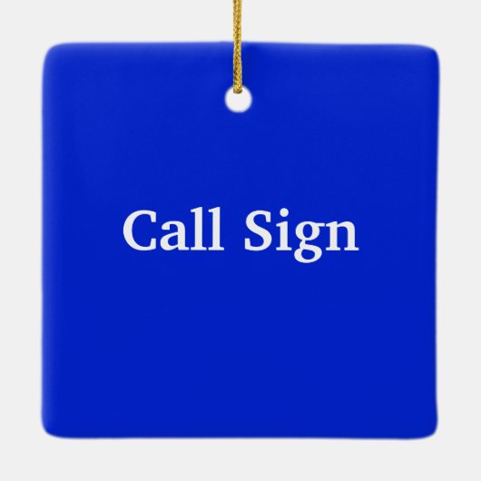 Ham Radio EME Weihnachtsdekoration Keramikornament (Rückseite)