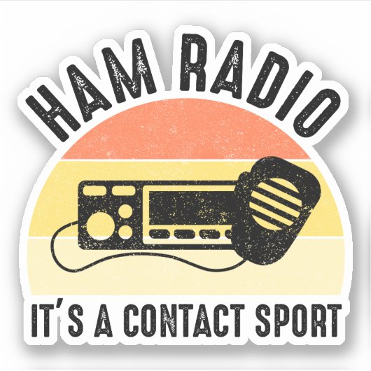 Ham Radio - Es ist ein Kontakt Sport Aufkleber (Vorderseite)