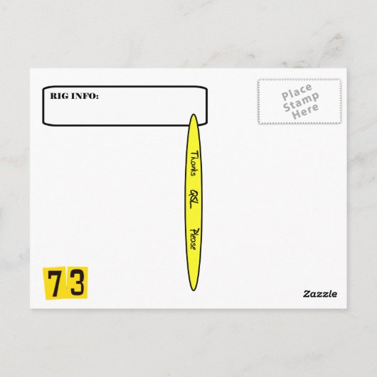 Ham Radio Evolution QSL CardAnpassen! Postkarte (Rückseite)