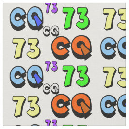 Ham Radio Fabric 73 und CQ Stoff