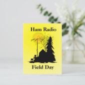 Ham Radio Field Day Silhouette Postkarten (Stehend Vorderseite)