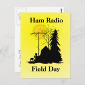 Ham Radio Field Day Silhouette Postkarten (Vorne/Hinten)