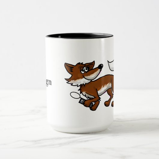 Ham Radio Fox Jagdfox mit Rufzeichen-Tasse Tasse (Zentrum)