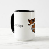 Ham Radio Fox Jagdfox mit Rufzeichen-Tasse Tasse (Vorderseite Links)