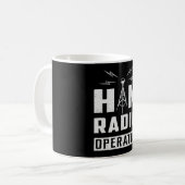 HAM Radio Frequency Operator Antenna Amateur Gesch Kaffeetasse (Vorderseite Links)